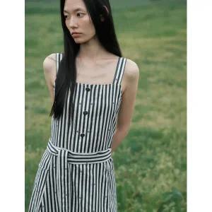 [롯데백화점]쥬크 로고 스트라이프 마린 원피스 (Z252MSE029)