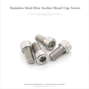 304 스테인리스 스틸 육각 소켓 헤드 캡 나사 자전거 볼트 모음 믹스 키트 DIN912 M1.6 M2 M3 250 개 세트