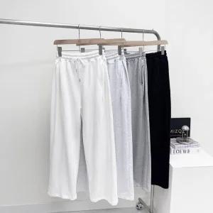 미즈큐즈 / 옆 라인 다트 핏예술 핀턱 와이드 밴딩 트레이닝 팬츠