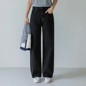 [시크폭스] 조이 워싱 와이드 데님팬츠_52DP649