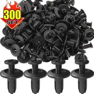 300/50Sets 자동차 범퍼 나사 버클 키트 플라스틱 패스너 나사 클립 자동 도어 트림 패널 리테이너 패스너