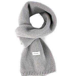 고품질 커플 남자 여자 쁘띠 머플러 숏 미니 니트 목도리 그레이 겨울아이템 패딩머플러 (WFJ1FNW)