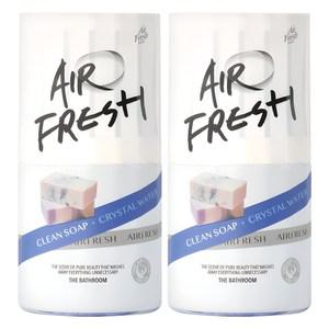 에어후레쉬 크리스탈워터 화장실용 방향제 클린비누향 본품, 400ml, 2개