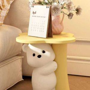 티테이블 네잎클로버 곰돌이 커피 테이블 카키 노란 협탁