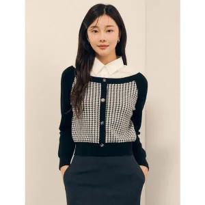 [JJ지고트](대전신세계)셔츠 배색 버튼 풀오버 니트GP9A1PO501