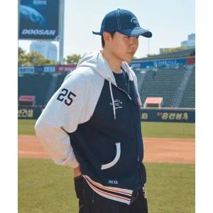 스파오 SPAO 두산베어스 배색 후드집업MIX_SPMZF25UF1 SPMZF25UF1 730033