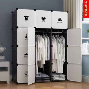 조립식옷장 튼튼한 접이식 옵션1 커튼행거 대형 그레이 자취방 비키니장 조립식 시스템