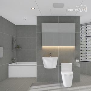 [25년형]대림바스 포세린 에디션 애쉬 LED 와이드 슬라이딩장형 거실욕실 리모델링