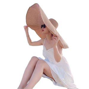 초대형 밀짚 모자 챙넓은 왕골 촬영 수영장 라탄 여성 에이치플러스몰 휴양지 챙 여름