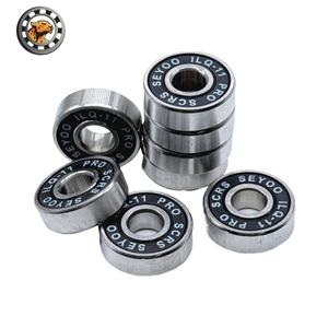 8PCS 608RS ILQ-11 검정색 8x22x7mm 씰 베어링 ABEC-9 스케이트 보드 스쿠터 608 2RS 볼 베어링 소형 롤러