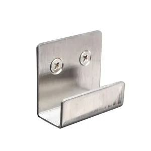 도어 경첩 고정 브라켓 스테인리스 ㄷ자형 나사포함 타일 문 설치용