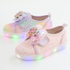 무지개 루비 운동화 아동 키즈 어린이 여아 LED슬립온