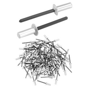 QWORK 폐쇄형 엔드 알루미늄 블라인드 리벳 500개 3/16인치 X 1/2인치 내식성 리벳