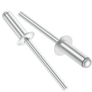 VGBUY (55PCS) 1/4인치 X3/4인치 알루미늄 블라인드 리벳 6.3 X 19MM 팝 금속용 실버-(VG10115)