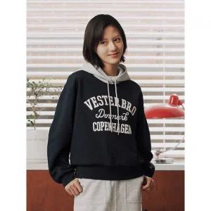 탑텐 여성 더블니트 그래픽 스웨트 후디 MSF3TH2001