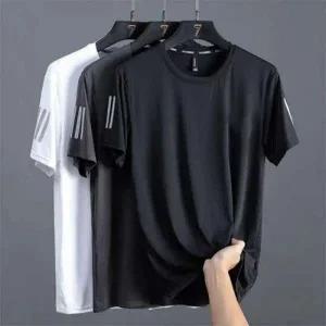 쿨 아이스 냉감 반팔 티셔츠 라운드 반팔티