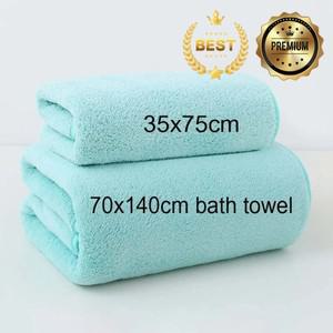 산호 양털 두꺼운 수건 및 목욕 세트 단색 부드럽고 흡수성 홈 체육관 세안 적합