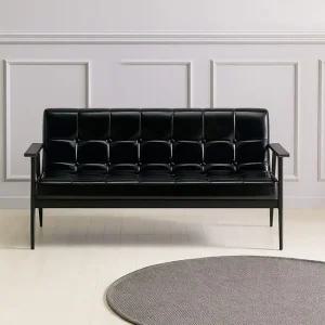 믹셀 3인쇼파 블랙프레임 거실 카페 휴게실 사무실