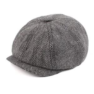 유아 남아 뉴스보이 캡 베이비 키즈 드라이버 모자 빈티지 트위드 플랫 페이지보이 1-4세 네이비380367