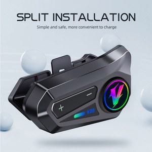 오토바이 헬멧 셋 무선 인터콤 셋 스테레오 음성 제어 블루투스 핸즈프리 통화 주변 조명