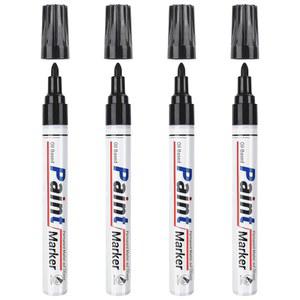 다파윈 블랙 페인트 펜 영구 마커 방수 - 4개의 마커, 금속, 암석, 목재, 플라스틱, 타이어, 유리, 패브릭, 라벨, 중간 팁, 오일 기반