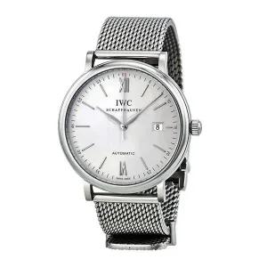 IWC 포르토피노 오토매틱 실버 다이얼 남성용 시계 3565-05 IW356505