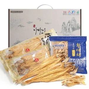 [바다씨쌀롱]용대리 황태포 2미+황태채500g 선물세트 포 45cm내외