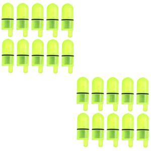 LIOOBO 60개 LED 야간 낚싯대 물림 미끼 경보등, 트윈벨 포함 낚싯대 물림 경보등, 낚싯대 바다 낚싯대 조명 클립 녹색 낚시 액세서리 포함