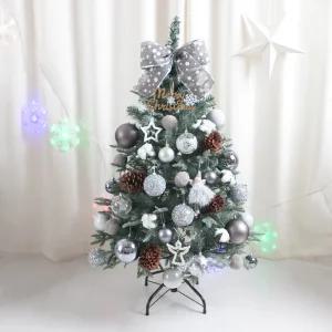 크리스마스 트리 나무 장식 풀세트 고급 파스텔리프볼그레이 120cm (단면) 성탄절 PE PVC 중형 소품 용품