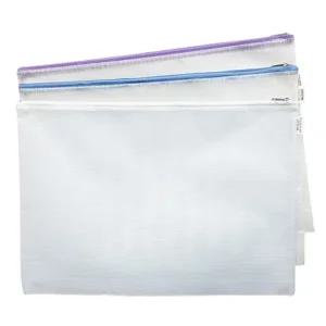 사무용 지폐 영수증 투명 타포린 지갑 B4 지퍼 파우치 파일 케이스 봉투 화장품 가방 다용도 수납 소형 투