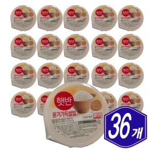 햇반 백미 윤기가득쌀밥 210g x 36개 혼밥 아침 간편식 즉석밥
