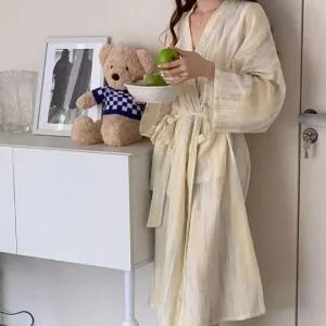 여성 루즈핏 샤워 롱가운 여름 홈웨어 스타일 잠옷 시원한 신상