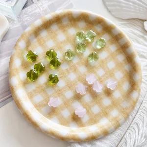 [6개]관통형 8mm 크리스탈 클로버 3종 3-303-10 비즈공예 팔찌팬던트