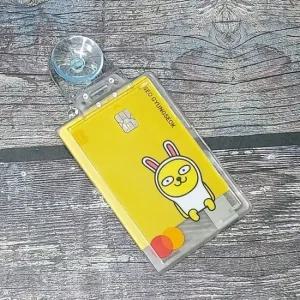흡착식 교통카드 주차권 카드케이스-카홀더 세로 1개 문구반점 교통카드홀더 교통카드케이스