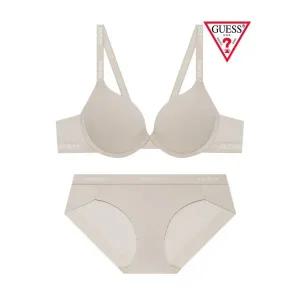 게스 언더웨어 원톤 베이직 풀컵 브라 팬티 세트 - 모카 248527