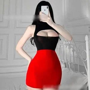 바스투원피스 코레 섹시 망사 란제리 섹시슬립