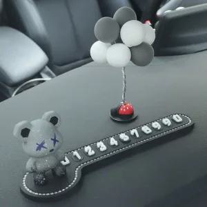 앵그리베어 입체 차량 주차 번호판 핸드폰번호 그레이 자동차번호판 차량번호판