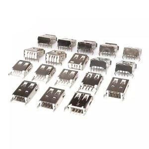10PCS USB 2.0 4Pin A 유형 암 소켓 커넥터 G54 2 피트 90도 데이터 전송 충전