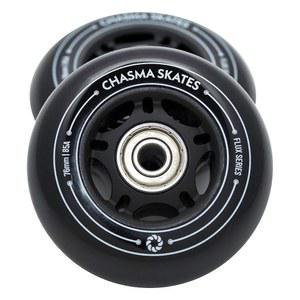 Chasma 스케이트 플럭스 76mm 립스틱 휠 85A, 립서프 캐스터 보드, 립스틱 웨이브 보드 또는 크레이지 카트 휠 교체용, 베어링 포함 2팩