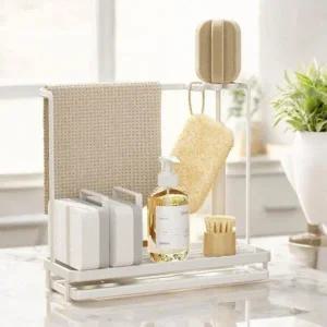 젖병솔 DIKX6378 올인원 수세미 키친랙 물흐름 거치대 세 주방