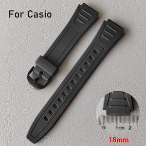 카시오 W800H F-91W F105/108 A158/168 AE1200/1300 범용 고무 시계 밴드 플라스틱 스포츠 팔찌에 대 한 18