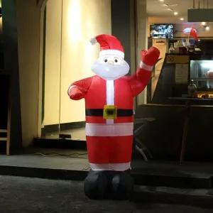 LED 에어벌룬 대형 하얀수염 산타클로스 에어산타장식 에어산타 에어눈사람 산타인형 산타조명