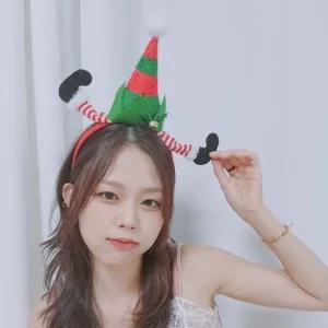 트리 산타모자머리띠 파티 홈파품 산타 소품 산타인형 적인크리스마스 메리크리스마스