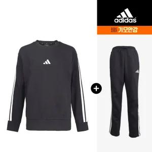 아디다스 3S 플리스 긴팔 긴바지 기모 세트(트레이닝복)