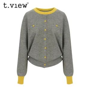 [티뷰] 컬러라인배색가디건_V5C-CCA016