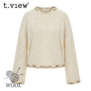 [티뷰] 트위드라인배색울니트_V5C-CKN028