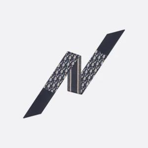 국내백화점 디올 Dior Oblique 미차 스카프 네이비 블루 실크 트윌 15DOB106I600_C541