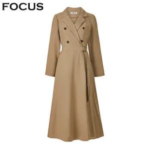 [포커스] 더블 버튼 트렌치 랩 플리츠 원피스_VF5F1OP3181