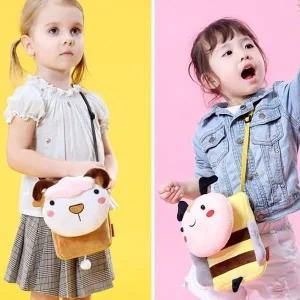 고품질 극세사 어린이 소아 유아 키즈 동물 크로스백 가방 어린이크로스가방 동물가방 (WFJSJLV)
