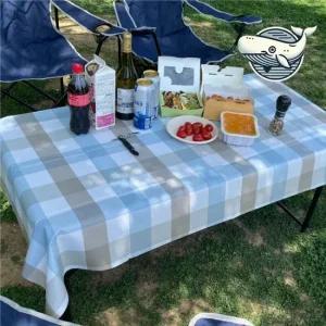 다용도 방수 테이블보 6인용 체크 패턴 방수테이블보 행사용테이블보 방수식탁보 행사테이블보